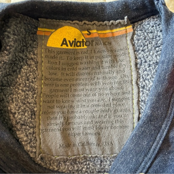 Aviator Nation Bolt Embroidery Classic Cropped Crew Sweatshirt. Size Small. - Picture 13 of 16